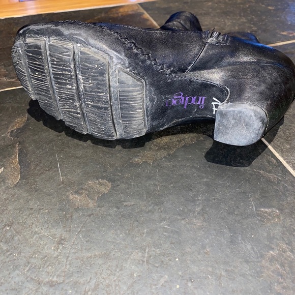 Funky black size 6.leather booties - Picture 5 of 9